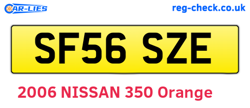 SF56SZE are the vehicle registration plates.