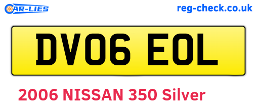 DV06EOL are the vehicle registration plates.