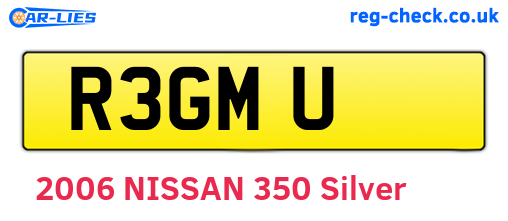 R3GMU are the vehicle registration plates.