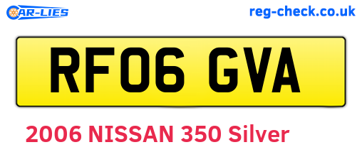 RF06GVA are the vehicle registration plates.