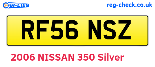RF56NSZ are the vehicle registration plates.
