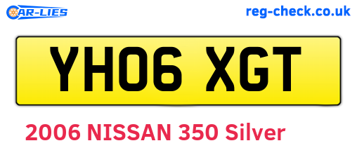 YH06XGT are the vehicle registration plates.