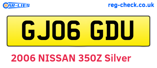 GJ06GDU are the vehicle registration plates.