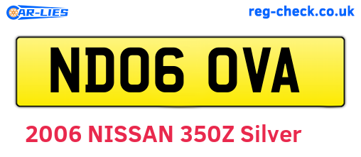 ND06OVA are the vehicle registration plates.