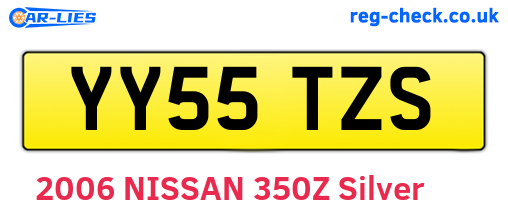 YY55TZS are the vehicle registration plates.