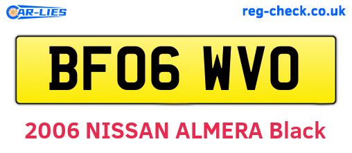 BF06WVO are the vehicle registration plates.