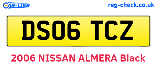 DS06TCZ are the vehicle registration plates.