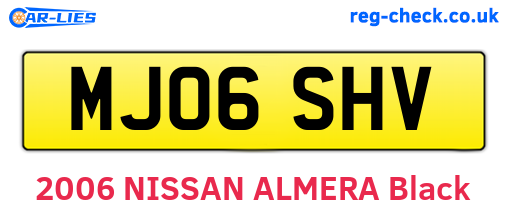 MJ06SHV are the vehicle registration plates.