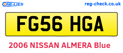 FG56HGA are the vehicle registration plates.
