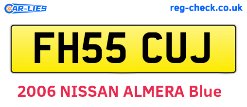 FH55CUJ are the vehicle registration plates.