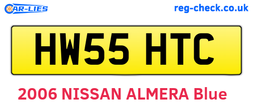HW55HTC are the vehicle registration plates.