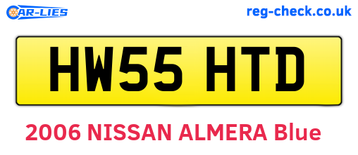 HW55HTD are the vehicle registration plates.