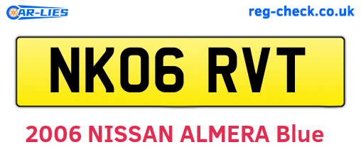 NK06RVT are the vehicle registration plates.