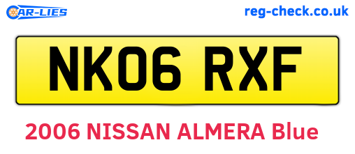 NK06RXF are the vehicle registration plates.