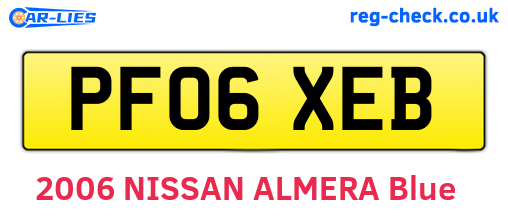 PF06XEB are the vehicle registration plates.