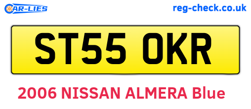 ST55OKR are the vehicle registration plates.