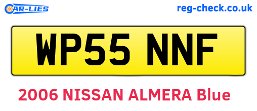 WP55NNF are the vehicle registration plates.