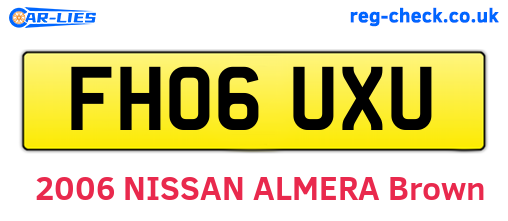FH06UXU are the vehicle registration plates.