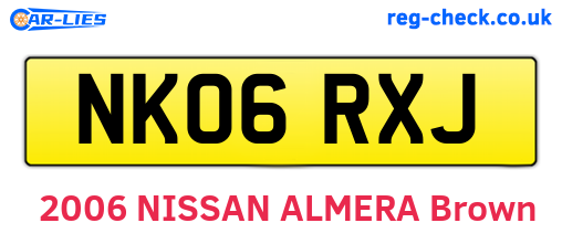 NK06RXJ are the vehicle registration plates.