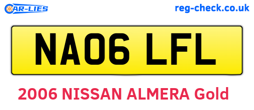 NA06LFL are the vehicle registration plates.
