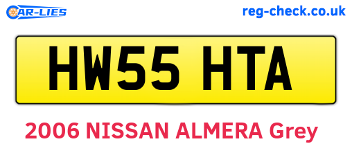 HW55HTA are the vehicle registration plates.