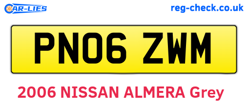 PN06ZWM are the vehicle registration plates.