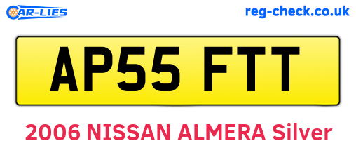 AP55FTT are the vehicle registration plates.