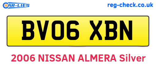 BV06XBN are the vehicle registration plates.
