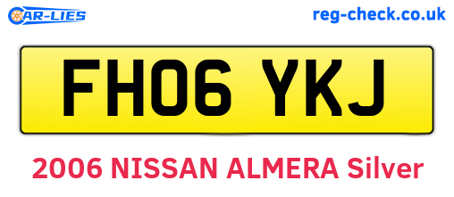 FH06YKJ are the vehicle registration plates.