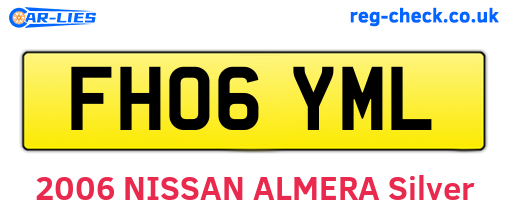 FH06YML are the vehicle registration plates.