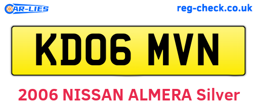 KD06MVN are the vehicle registration plates.