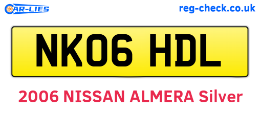 NK06HDL are the vehicle registration plates.