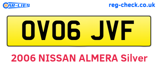 OV06JVF are the vehicle registration plates.