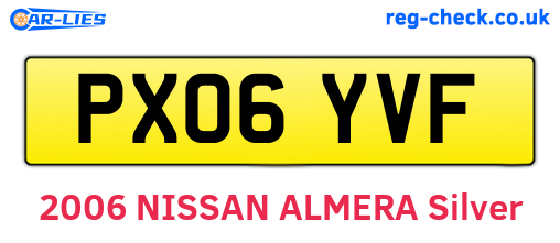PX06YVF are the vehicle registration plates.