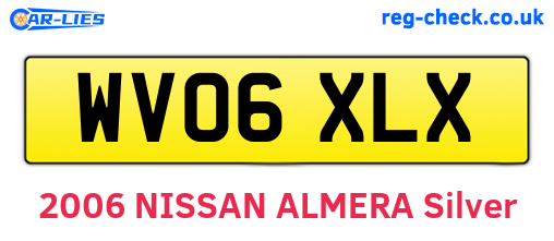 WV06XLX are the vehicle registration plates.
