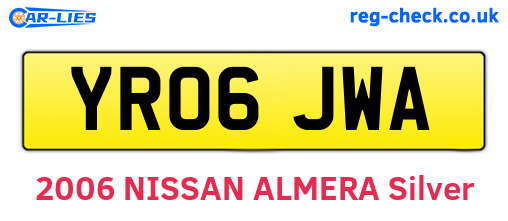 YR06JWA are the vehicle registration plates.