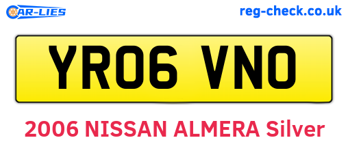 YR06VNO are the vehicle registration plates.