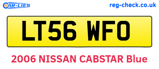 LT56WFO are the vehicle registration plates.