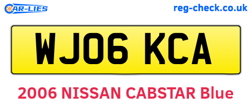 WJ06KCA are the vehicle registration plates.