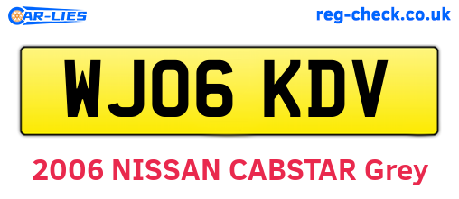 WJ06KDV are the vehicle registration plates.