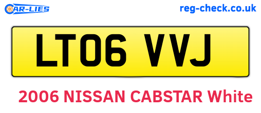LT06VVJ are the vehicle registration plates.