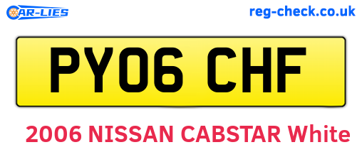 PY06CHF are the vehicle registration plates.