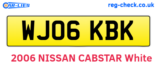 WJ06KBK are the vehicle registration plates.