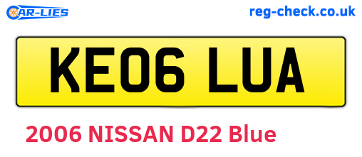 KE06LUA are the vehicle registration plates.