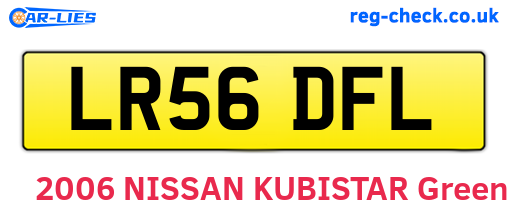 LR56DFL are the vehicle registration plates.