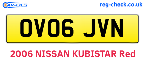 OV06JVN are the vehicle registration plates.