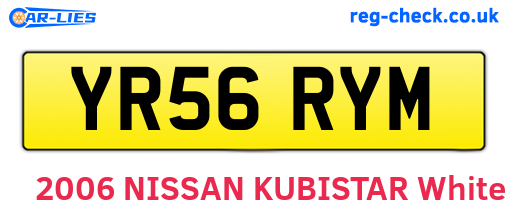 YR56RYM are the vehicle registration plates.
