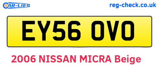 EY56OVO are the vehicle registration plates.