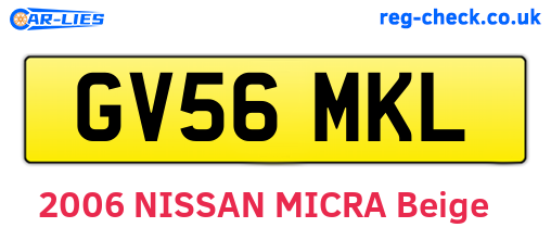 GV56MKL are the vehicle registration plates.