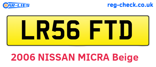 LR56FTD are the vehicle registration plates.